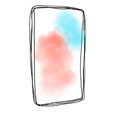 Abstract watercolor background. Hand-drawn illustration. Design element.