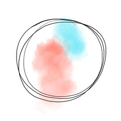 Abstract watercolor background. Hand-drawn illustration. Design element.