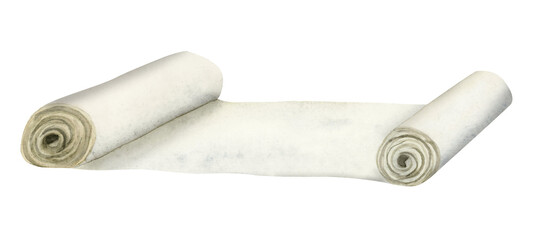 Watercolor Torah scroll of the Bible, Passover Haggadah history, Jewish prayers, greeting cards template with no text