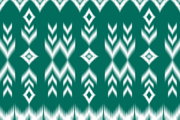 Ikat paisley seamless pattern, traditional seamless pattern, aztec style, embroidery, abstract, vector, design illustration for texture, fabric, print.