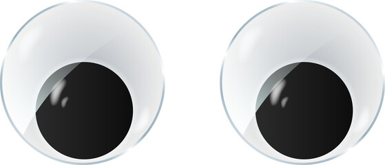 Toy eyes cartoon safety wobbly flat style design