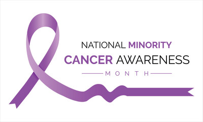  National Minority Cancer awareness Month of April. Poster  , banner design template Vector illustration.