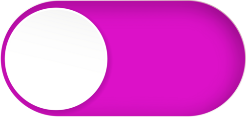 Toggle switch buttons. On and Off toggle switch buttons.