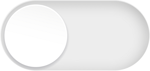 Toggle switch buttons. On and Off toggle switch buttons.