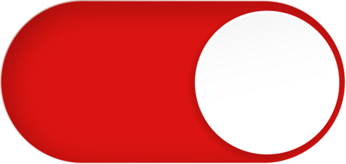 Toggle switch buttons. On and Off toggle switch buttons.