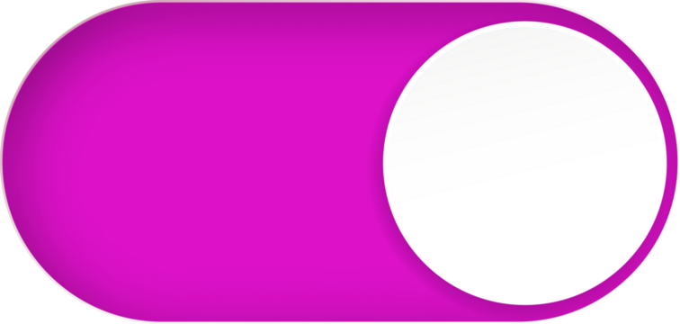 Toggle switch buttons. On and Off toggle switch buttons.