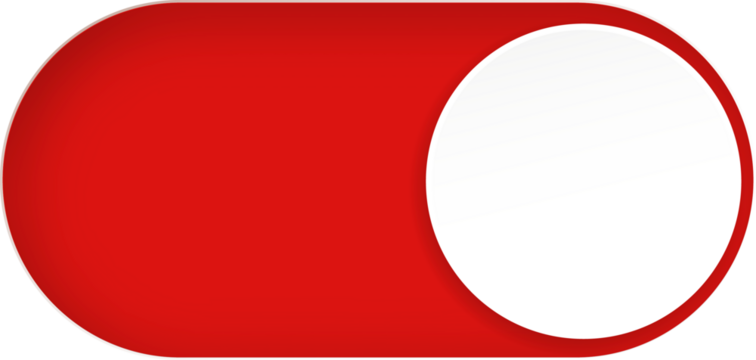 Toggle switch buttons. On and Off toggle switch buttons.