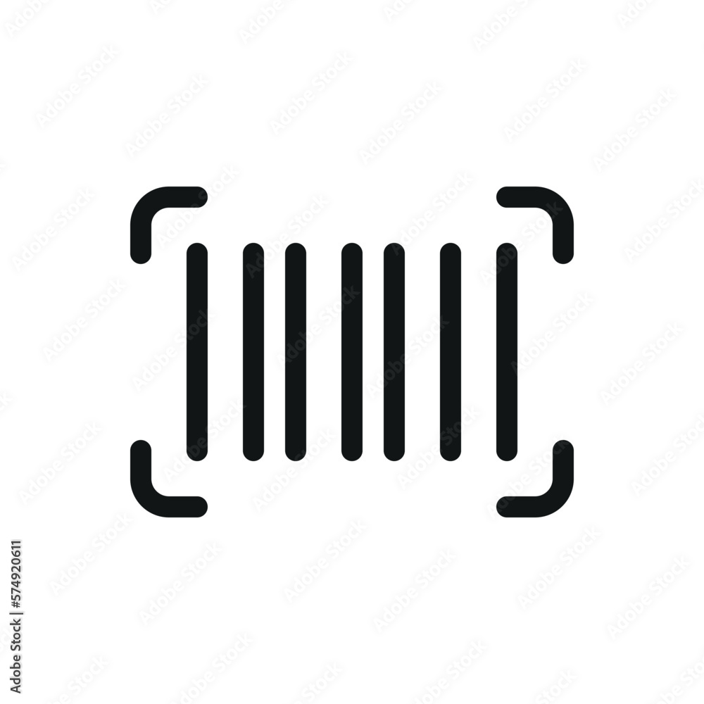 Poster parcel tracking code isolated icon, package tracker number vector symbol with editable stroke