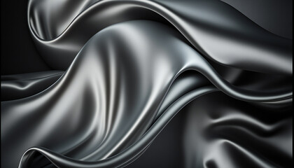 Fototapeta premium Soft pastel colors and a glossy satin texture give this abstract background a calming feel, perfect for creating a peaceful atmosphere in any design. Generative AI