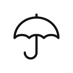 Open umbrella isolated icon, cargo insurance vector symbol with editable stroke © Altop Media