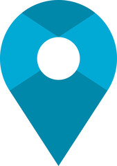 Blue pin location tag mark icon PNG