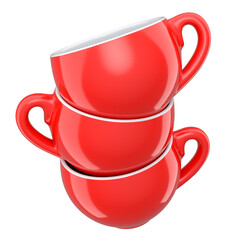 Set of ceramic coffee cup for cappuccino, americano, espresso, mocha, latte