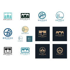 Bridge logo vector icon illustration design template