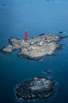 Aerial View of Pater Noster Lighthouse in Sweden
