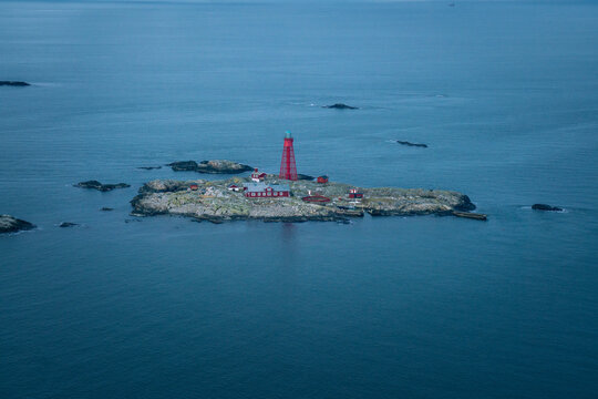 Aerial View of Pater Noster Lighthouse in Sweden