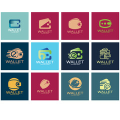 e wallet logo design illustration icon with a simple modern concept, for electronic wallets, digital money storage applications, digital savings, digital money transactions,vector