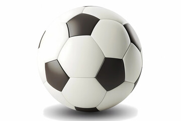 Fototapeta premium Football soccer ball on white background. Generative ai design.