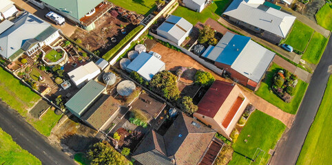 Aerial view of Emu Bay homes in Kangaroo Island, South Australia