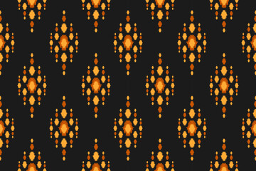 Fabric ikat pattern art. Geometric ethnic seamless pattern traditional. American, Mexican style. Design for background, wallpaper, illustration, fabric, clothing, carpet, textile, batik, embroidery.