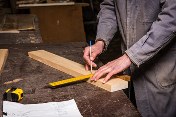 Technical drawing, design and marking for the manufacture of a wooden frame