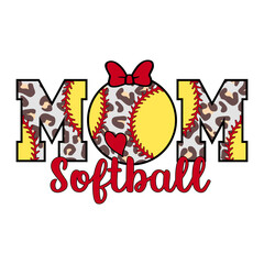 Softball mom sports design. Softball theme design for sport lovers stuff and perfect gift for softball fans