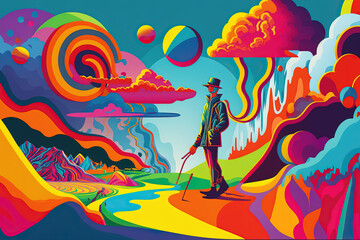 Obraz premium Abstract color fantasy. Ai generated