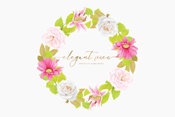 wreath ornament floral illustration