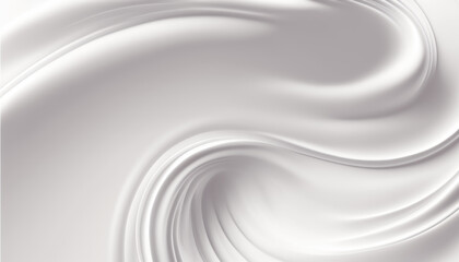 Texture of white yogurt, milk or cream surface. Abstract background with liquid yoghurt, dairy product, soft silk fabric, or cosmetic creme. Generative ai