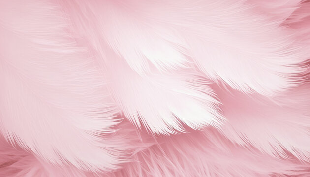 Pink Feather Nature Texture Background, Generative Ai