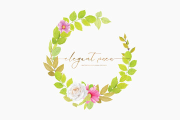 wreath ornament floral illustration