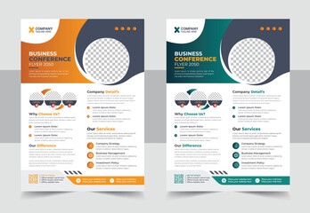 Business Flyer Layout Set, Creative Corporate & Business Flyer Brochure Template Design, abstract business flyer, vector template design