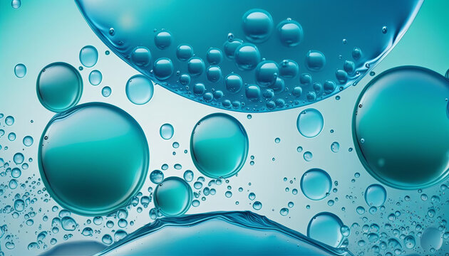 water drops background. Bubbles. Generative Art