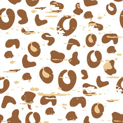 Modern Vector Seamless pattern of leopard skin for fabric, wallpaper, wrapping paper, crafting, texture and other. Animal jaguar skin vector, seamless cheetah skin vector, seamless cougar skin