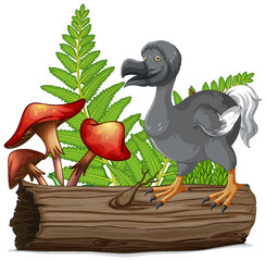 Dodo bird extinction animal cartoon character © GraphicsRF