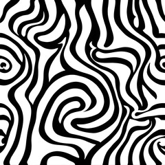 Black and White Surreal Pattern