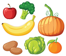 Vegetables and fruits fiber foods group
