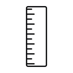 ruler icon, school vector, measurement illustration
