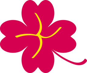 Flowers made of petals in the shape of a heart