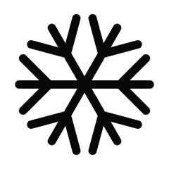 snowflake icon, snow vector, winter illustration