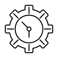 time management icon, time vector, management illustration