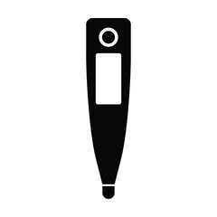 digital thermometer icon, thermometer vector, medical illustration