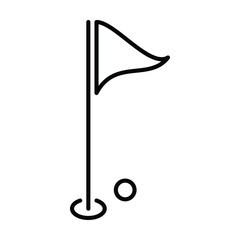 hole course icon, sport vector, golf illustration