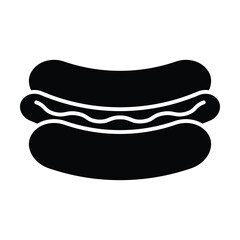 hot dog icon, food vector, fast food illustration