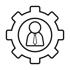 management icon, manager vector, business illustration