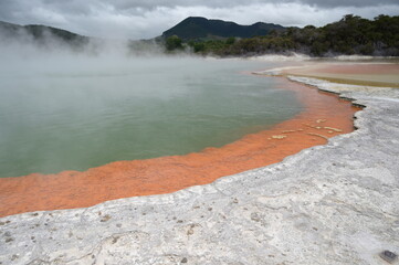 Hot springs which has strong smell