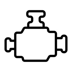 Fototapeta premium car engine line icon