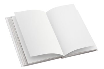 Open book with blank pages, cut out