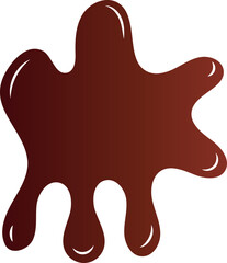 Pintura, chocolate, gotas, formas