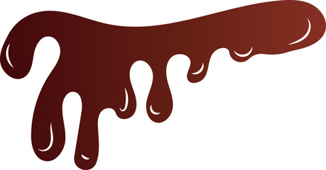 Pintura, chocolate, gotas, formas