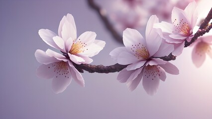 Fototapeta na wymiar Cherry blossom branch, generative AI